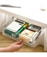 Slide Out Underdesk Organizer For Desktop, Mounted Plastic Desk Accessor... - £28.25 GBP