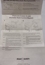 Vintage Aqua Queen Installation Instructions  - $1.99