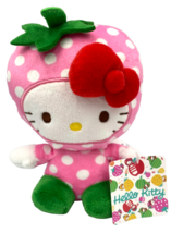 Hello Kitty Plush Toy  Polka Dot Strawberry  6 inch Sanrio Cute Gift New... - $9.69