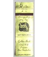 Golden Buck - Ovid, New York Restaurant 20 Strike Matchbook Cover NY Chamberlain - $1.75