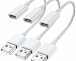 Usb C Female To Usb Male Adapter (3-Pack),Type C To Usb A Charger Cable ... - £11.76 GBP