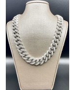 28 Inch Cuban Link Chain 18K White Gold Plated 14mm For Men And Women - $39.55