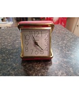 Vintage Timex Folding Travel Alarm Clock Analog Glow Hands Tested - $461.55 MXN