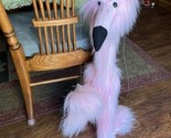 Sunny &amp; Co Pink Flamingo Marionette Puppets Toys Pink &amp; White Faux Fur 3... - $59.35