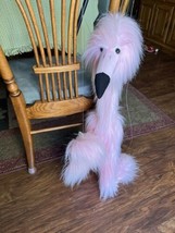 Sunny &amp; Co Pink Flamingo Marionette Puppets Toys Pink &amp; White Faux Fur 3... - £46.50 GBP