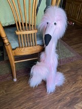 Sunny &amp; Co Pink Flamingo Marionette Puppets Toys Pink &amp; White Faux Fur 3... - $81.25 CAD