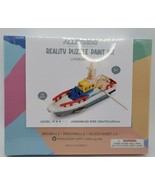 3D Paint Puzzle Reality Wooden (Life Boat - 34pcs) Model Kit, Kids DIY B... - $13.60 CAD