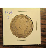 1908-S Barber Half Dollar Circulated - $18.99