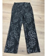 WHBM Jolie Button Straight Luxe Stretch Pant Women’s Size 4 Metallic Floral - €29,03 EUR