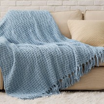 Bedsure Blue Throw Blanket For Couch – Versatile Knit, Blue, 50 X 60 Inches - $39.98