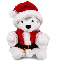 Santa Wolf Stuffed Animal Soft Plush With Santa Claus Outfit, 6 Inches - £32.16 GBP