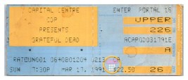 Grateful Dead Concert Ticket Stub March 17 1991 Washington DC Landover MD - £40.44 GBP