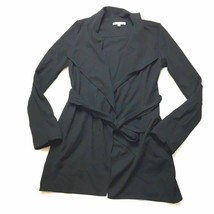 CAbi #956 Small Take Charge Black Waterfall Drape Tie Belted Jacket Wrap  - £27.68 GBP