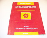 1996 1997 DODGE VIPER COUPE 97 ROADSTER BODY DIAGNOSTIC PROCEDURES MANUAL - $22.48