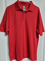 Pro Tour Men&#39;s Large Airplay Polo Golf Shirt Red Short Sleeve - £8.65 GBP