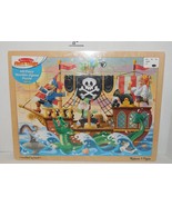 Melisa and Doug 48 Piece Wooden Jigsaw Puzzle Pirate ship Sea Monster - $491.89 MXN