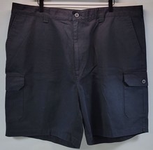 CB) Harbor Bay Continuous Comfort Men&#39;s Black Cotton Cargo Shorts Size 44R - £19.32 GBP