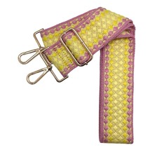 Lemon Yellow Mauve Pink Adjustable Crossbody Bag Purse Guitar Strap - £19.73 GBP