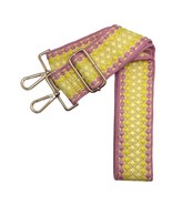 Lemon Yellow Mauve Pink Adjustable Crossbody Bag Purse Guitar Strap - £19.46 GBP