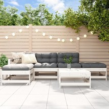 Garden Lounge Set White Solid pine wood, Plywood Modular - $984.99