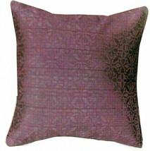 Make Your Own Pillow Morgan Home Purple Jacquard Throw Pillow Cover Zip Closure - $24.47