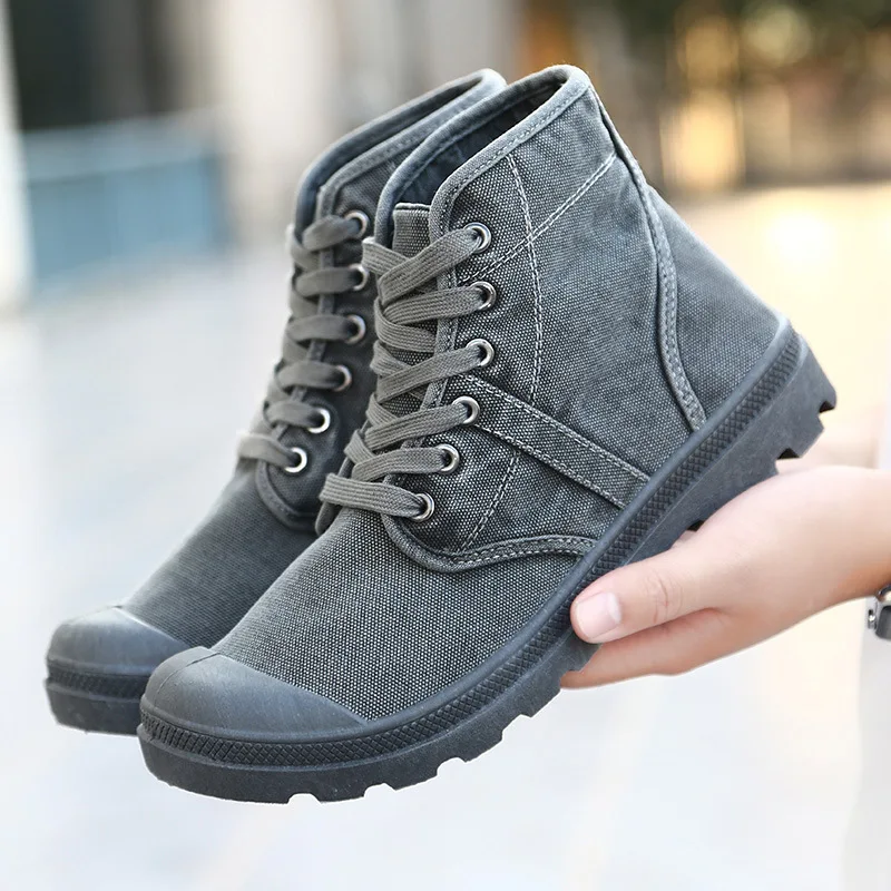 Autumn Early Winter Boots Men Canvas Shoes High top Casual Shoes Fashion Men&#39;s B - £179.13 GBP