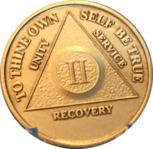 Bulk Wholesale Lot of 25 Bronze AA Medallions Year 1 - 65 Alcoholics Anonymous S - £23.93 GBP