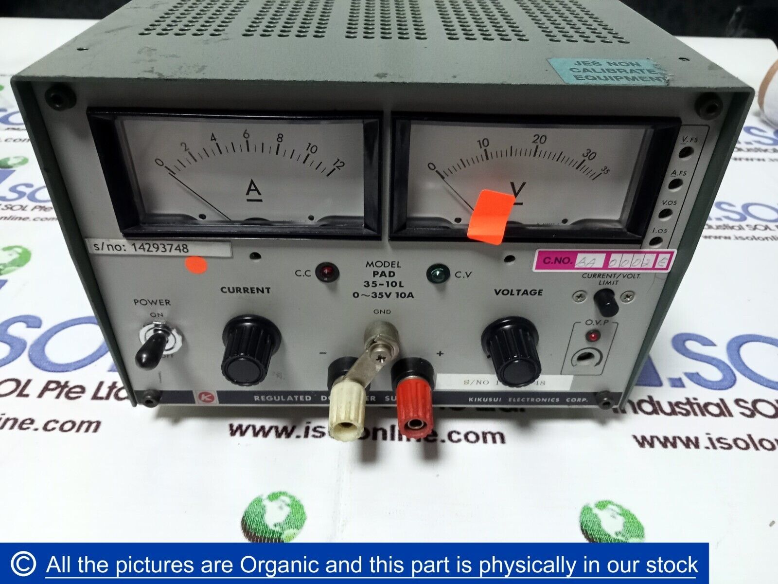 KIKUSUI Electronics PAD 35-10L Regulated DC Power Supply 0~35V 10A Analog - $325.00