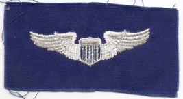 Vintage White On Blue USAF US Air Force Cloth Pilot&#39;s Wings Insignia New - £3.98 GBP