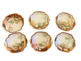 6 Richard Ginori Candy Relish Dish Hand Painted Numbered &amp; Signed 5 1/4 Inch Vtg - £268.35 GBP