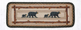 Earth Rugs PP-116 Mama &amp; Baby Bear Oblong Printed Table Runner 13&quot; x 36&quot; - £39.56 GBP