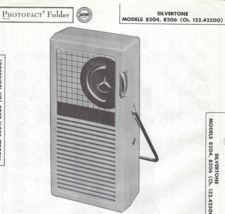 1957 SILVERTONE 8204 8206 Transistor AM RADIO Photofact MANUAL Portable ... - £8.54 GBP