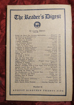 Reader&#39;s Digest August 1925 Evolution William Jennings Bryan Robert Benchley - £48.15 GBP