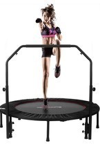 Sunnychic 48&quot; Foldable Mini Trampoline with Adjustable Foam Handle - £27.67 GBP