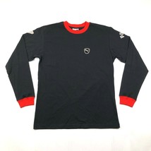 Vintage PUMA Mens S Black Shirt Long Sleeve Soccer Football #7 Crew Neck - £22.09 GBP