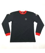 Vintage PUMA Mens S Black Shirt Long Sleeve Soccer Football #7 Crew Neck - £22.22 GBP