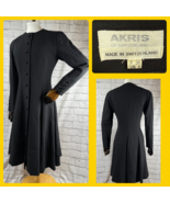 Vintage 80s Akris Suiza Mujer 4 Pequeño Vestido Chaqueta Forro de Satén - $207.88