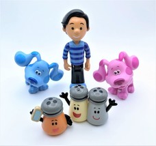 Blues clues and you! Lot of 5 Toy Figures Blue Magenta Salt &amp;Pepper Paprika Josh - £8.61 GBP