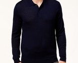 Club Room Men&#39;s Merino Wool Blend Polo Sweater,Navy Blue-XL - $21.99