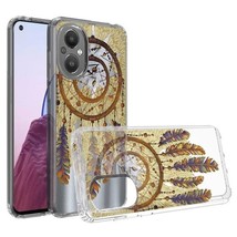 Design Transparent Bumper Hybrid Case For One Plus Nord N20 5G Antique Feather - £6.12 GBP