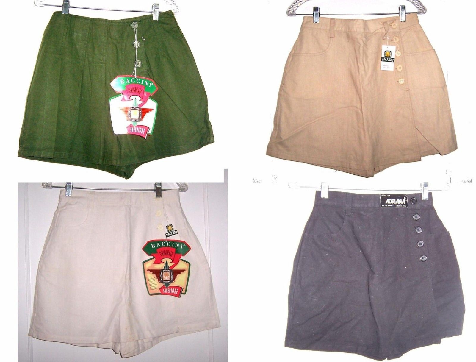 Baccini Skort Adriana Skort Shorts in Khaki Green, Tan, White, & Black Sz 3-12