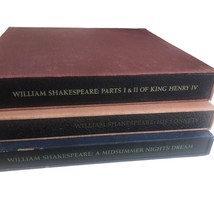 Shakespeare 3 Book Set Slipcases 1967 &#39;69 &#39;70 Midsummer Henry IV 1 &amp; 2 Sonnets - £48.86 GBP