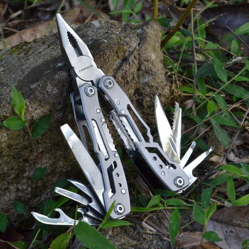 14 in 1 Outdoor tools Camping Portable Edc Multitool Stainless Steel Folding - £18.62 GBP+