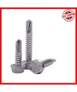 2&quot; Flanged Hex Washer Self-Tapping Screws - 50 Pack, Corrosion Resistant - $532.12 MXN