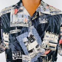 Boca Classics Aloha Hawaiian  L Shirt Beacon Hotel South Beach FL Starlit Hotel - £35.34 GBP