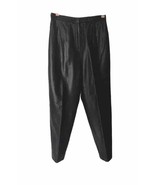 Vintage Valerie Steven’s Black Genuine Leather Pants Lambskin Size 8 - $33.83 CAD