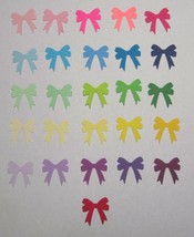 TINY OR MEDIUM BOW Set Lot of 60 5 each color Punch Cutouts punch-outs U... - $5.31+