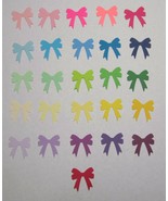 TINY OR MEDIUM BOW Set Lot of 60 5 each color Punch Cutouts punch-outs U... - $9.12 CAD+