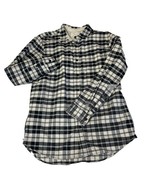 On The Byas Shirt Mens XL Long Sleeve Button Down Plaid Longer Length Zi... - $17.88