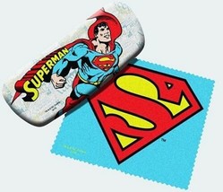 DC Comics Superman Eyeglasses Case With Chest Logo Cleaning Cloth NEW UN... - £10.73 GBP
